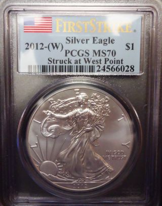 Rare Find 2012 (w) $1 Silver Eagle Pcgs Ms70 First Strike Ddo Error photo