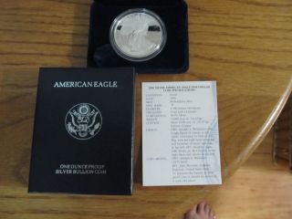 1996 - P 1 Oz Proof Silver American Eagle (w/box &) photo