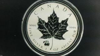 2012 Canada $5 Silver Maple Leaf Titanic Privy 1 Oz Silver.  9999 photo