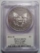 2012 - W Silver Eagle Dollar Burnished Pcgs Ms70 First Strike Mercanti Auto Label Silver photo 1