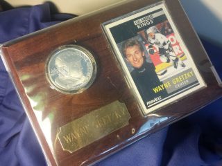 Wayne Gretzky 1 Oz.  999 Silver Coin Limited 3183 Rare Hockey Nhl La Kings photo