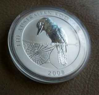 2008 Australia Silver Kookaburra.  999 1 Oz Silver Australian Perth Coin photo