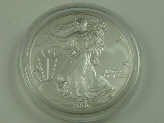 2006.  999 Fine Silver Burnished American Silver Eagle No Box & photo