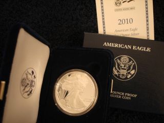 2010 - W Proof Silver American Eagle (w/box &) photo
