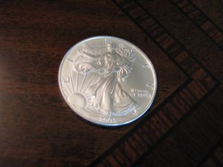 2005 $1 Dollar American 1 Troy Oz 999 Silver Eagle Coin Uncirculated - photo