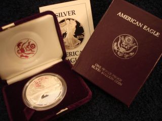 1988 - S Proof Silver American Eagle (w/box &) photo