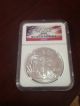 2014 (s) Ngc Ms - 69 American Silver Eagle Early Releases American Flag Series Silver photo 2
