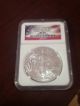 2014 (s) Ngc Ms - 69 American Silver Eagle Early Releases American Flag Series Silver photo 3