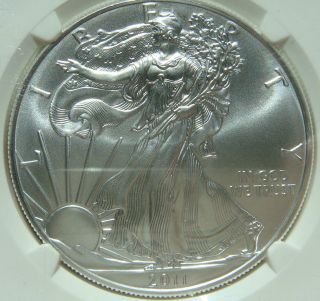 2011 - Silver Eagle Ngc Ms69 - 25th Anniversary photo