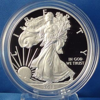 2013 W Select American Eagle $1 Silver Proof Coin 1 Oz photo