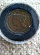 1846 Braided Hair Large Cent Penny Us Coin Silver photo 1