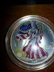 1999 American Eagle Walking Liberty Colorized 999 Fine Silver One Dollar $1 Coin Silver photo 2