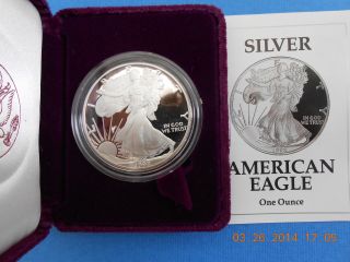 1992 - S 1 Oz Proof Silver American Eagle (w/box &) photo