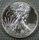 2012 American Silver Eagle Dollar Us Coin 1 Troy Ounce 999 Fine Silver Gem Bu Silver photo 2