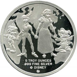Disney Around The World Snow White Peter Pan & Friends Rarities 5 Oz Silver photo