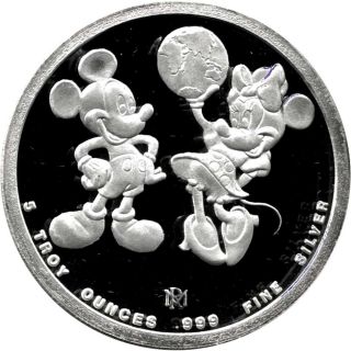 Disney Around The World Mickey & Minnie Mouse Rarities Limited 5 Oz Silver photo