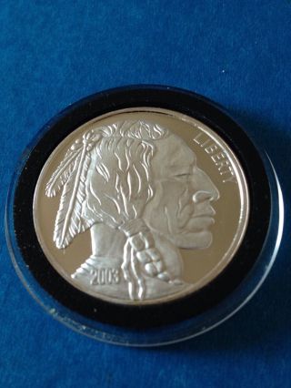 2003 Indian Head - Buffalo One Ounce.  999 Silver Coin photo