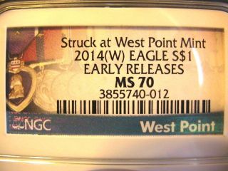 2014 - (w) West Pt.  Ngc Ms - 70 