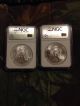 2005 And 1990 Ms 79 American Silver Eagle Silver photo 1