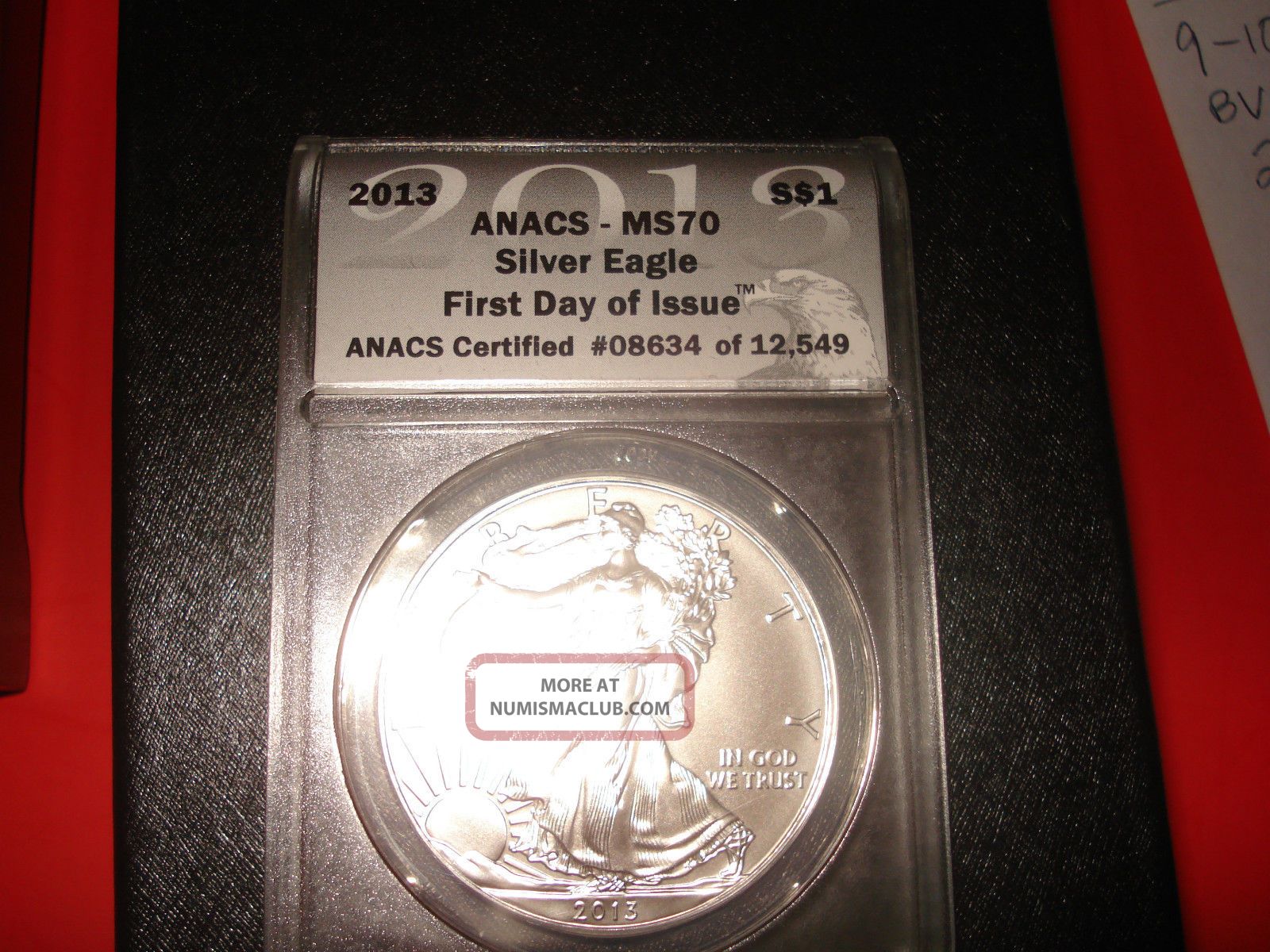 2013 Silver Eagle Anacs Ms70 Fdoi
