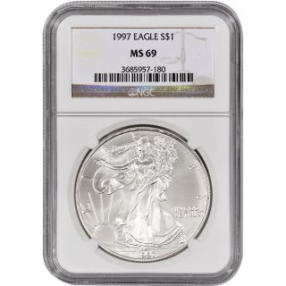 1997 American Silver Eagle - Ngc Ms69 photo
