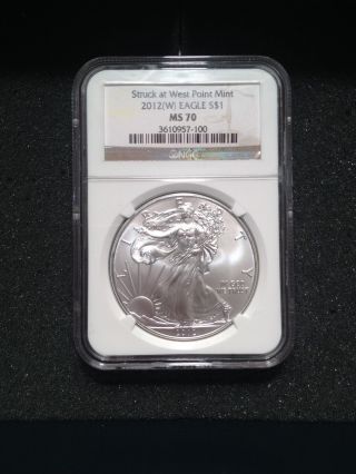 2012 (w) Silver Eagle Ms 70 (west Point) 3610957 - 100 photo