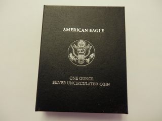 2007 W Burnished Us American Silver Eagle $1 Dollar Troy Oz Coin W/box photo