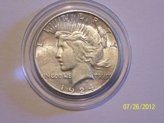 1924 S Peace Silver Dollar Gem/bu Stunning Coin photo