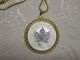$5.  00.  9999 Silver Maple Leaf Pendant Necklace Brilliant Uncirculated. Silver photo 5
