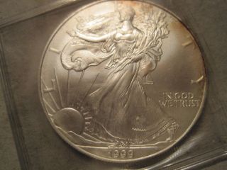 $1 - American Silver Eagle - 1999,  1 Troy Oz.  Fine Silver 