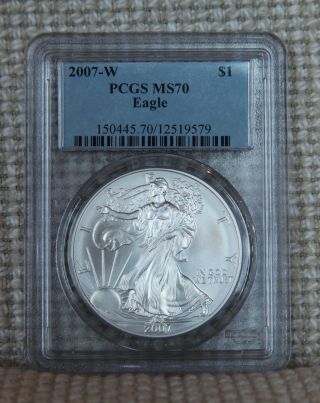2007 - W Ms70 American Silver Eagle Ase Pcgs - - S&h photo