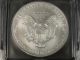 2002 American Silver Eagle Bullion Coin Key Date Icg Ms69 0184 Silver photo 3