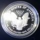 2002 - W 1 Oz Proof American Eagle Silver Bullion Dollar Coin (w/box &) Silver photo 1