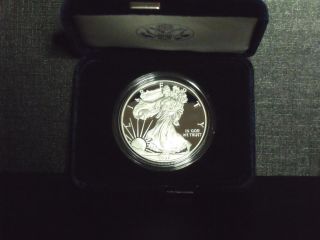 2008 W Silver Eagle Proof Coin W/ Case And photo