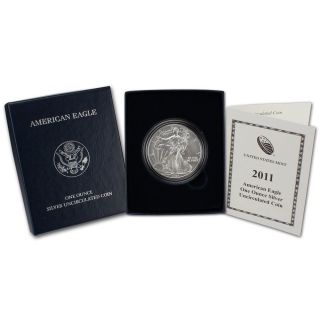 2011 - W Burnished Silver American Eagle Coin - And Certificate photo