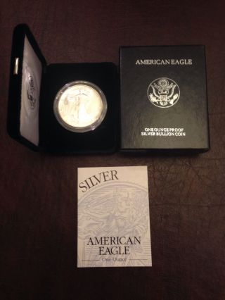1994 - P 1 Oz Proof Silver American Eagle (w/box &) photo