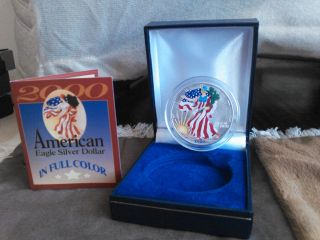 2000 - P 1 Oz Proof Silver American Eagle (w/box &) photo