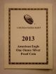 2013 American Silver Eagle Dollar 1 Troy Ounce 999 Fine Silver+ Box +coa Silver photo 9