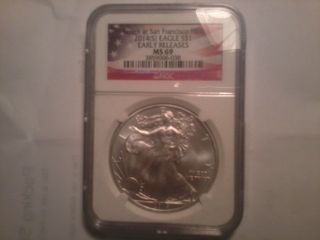 2014 (s) Silver American Eagle - Ms - 69 Ngc - Early Releases photo