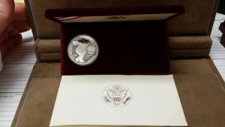 1983 Olympics Proof Silver Dollar W/ Case And photo