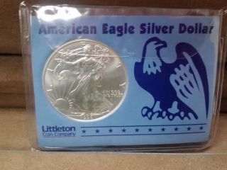 1998 Silver American Eagle In Plastic Case W/ photo
