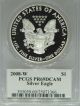 2008 - W $1 Pcgs Pr69 Dcam (proof Silver Eagle) Rare Mercanti Label 1 Oz Bullion Silver photo 1
