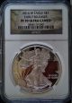 2014 (w) 1 Oz Silver Eagle - Early Releases - Ngc Pf 70 Ultra Cameo W Camo Label Silver photo 4