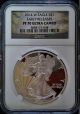2014 (w) 1 Oz Silver Eagle - Early Releases - Ngc Pf 70 Ultra Cameo W Camo Label Silver photo 2