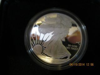 2012 West Point American Eagle Silver Proof Dollar (box &) photo