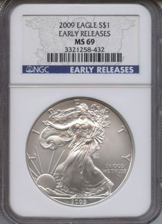 2009 Early Releases Ngc Ms69 American Silver Eagle photo