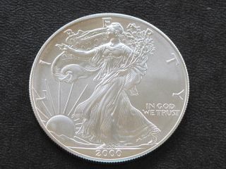 2000 American Silver Eagle Dollar U.  S.  Coin C4213l photo
