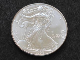 1998 American Silver Eagle Dollar U.  S.  Coin C4211l photo
