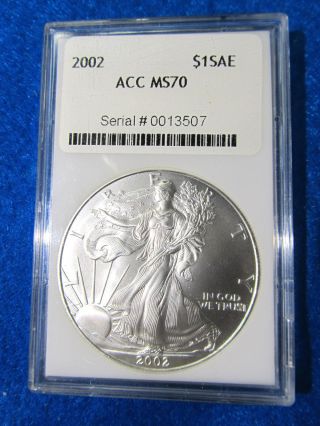 2002 American Silver Eagle $1 - 1 Oz Perfect Gem Bu Uncirculated - photo