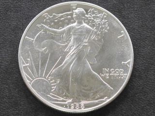 1988 Liberty Walking American Silver Eagle Dollar Coin photo